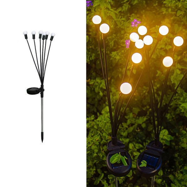 Aurinko LED Valo Ulkona vedenpitävä Puutarha Auringonvalo Powered Maisema Valot Firefly Puutarha Valot
