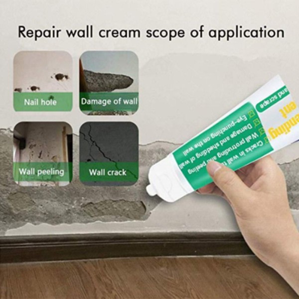 Hem Vägg Mending Agent Set Gips Patch Restore Kakel Injektering Kläm Tub med skrapa