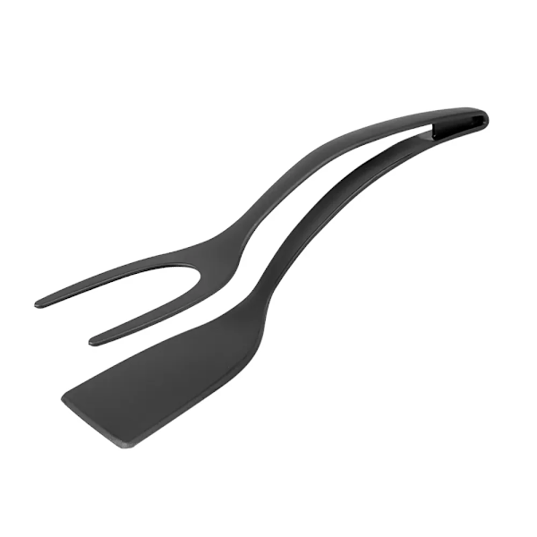 2 I 1 Nylon Grip Flip Tång Ägg Spatel Tång Biff Spatula Tång Klämma Pannkaka Stekt Svarvar Kök Tillbehör