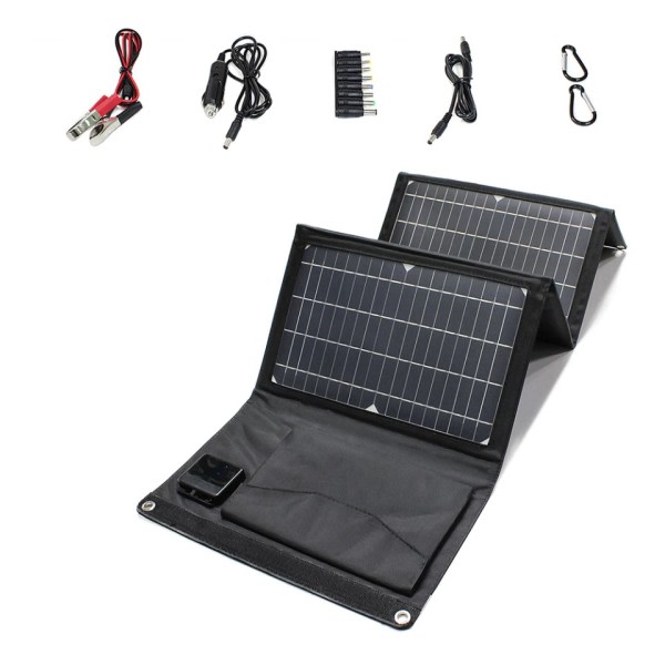 Kannettava aurinkopaneeli laturi kaksois USB  DC Camping taitettava aurinkopaneeli