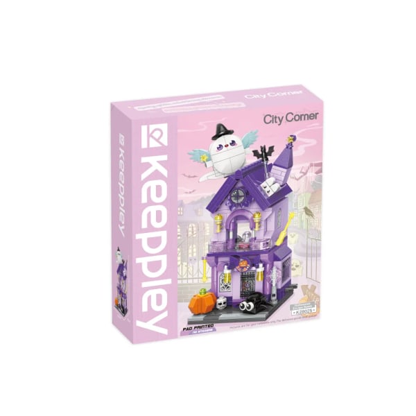 Halloween Escape Værelse Bygning Klodse Kreativ By Gade Udsigt Slik Hus Model Model Klodser