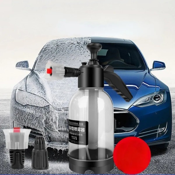 2L Bil vask spray flaske skum vask sprøjte hånd pumpe skum sprøjte bil luft tryk spray vasker dyse