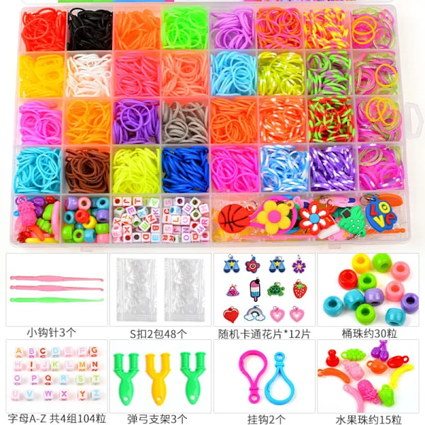 Kreativ Färgglad vävstol Band Set Rainbow Armband Making Kit