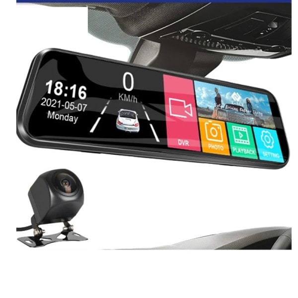 10 tum Bil DVR Spegel Video Inspelare 1080P Touch Skärm Dashcam