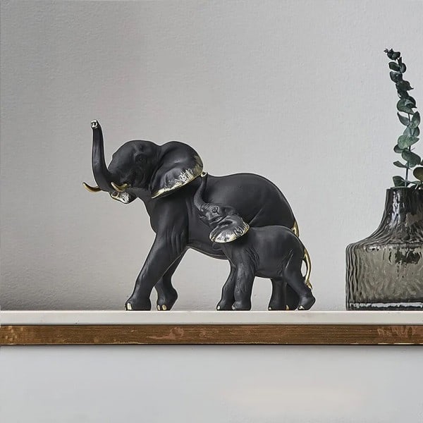 Elefant statue skulpturer & figurer nodisk hjem dekorasjon tilbehør luksus stue rom dekorasjon skrivebord dekorasjon