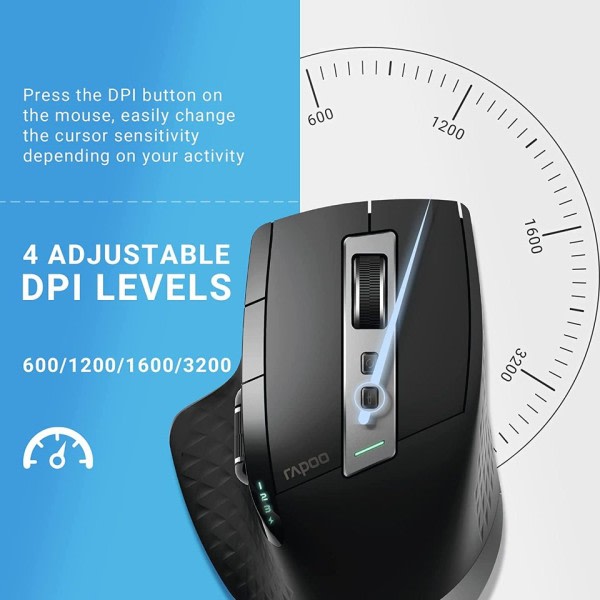 Monitila Ladattava Langaton Hiiri Ergonominen DPI Bluetooth hiiri