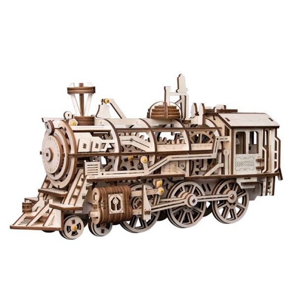3D Mekanisk Model Træ Model Bygning Klods Kits Samling Legetøj