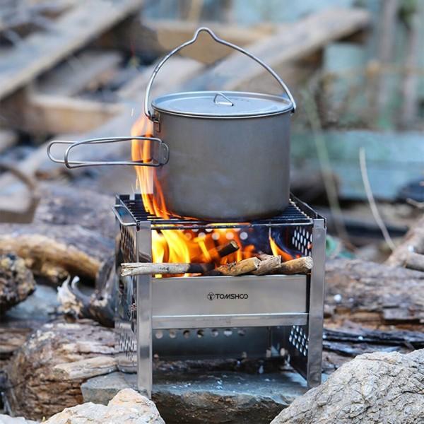 Ulkona telttailu puu uuni W grilli grilli kannettava puu polttouuni puu poltin
