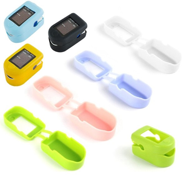 1st gummi skydd silikon fodral skydd skydd för finger puls oximeter färger slumpmässigt