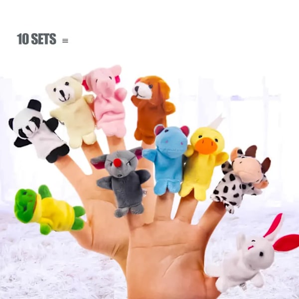 10 biter Kreativt Finger Dukker Tegneserie Dyr Figurer Baby Leker Foreldre Barn Interaktive Leker