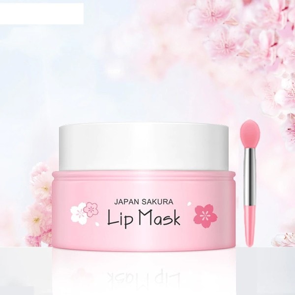 Sakura Læbe Søvn Maske Fugtgivende Fugt Nærende Rynke Uglatgørende Tørhed Læbe Maske