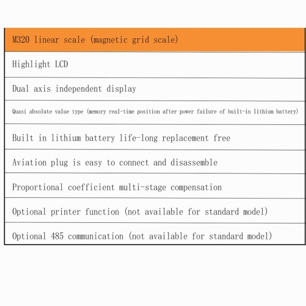 2 Axis Lcd Dro Dreb Fræse Maskine  Høj præcision  Lineær Elektronisk Magnetisk gitter lineal