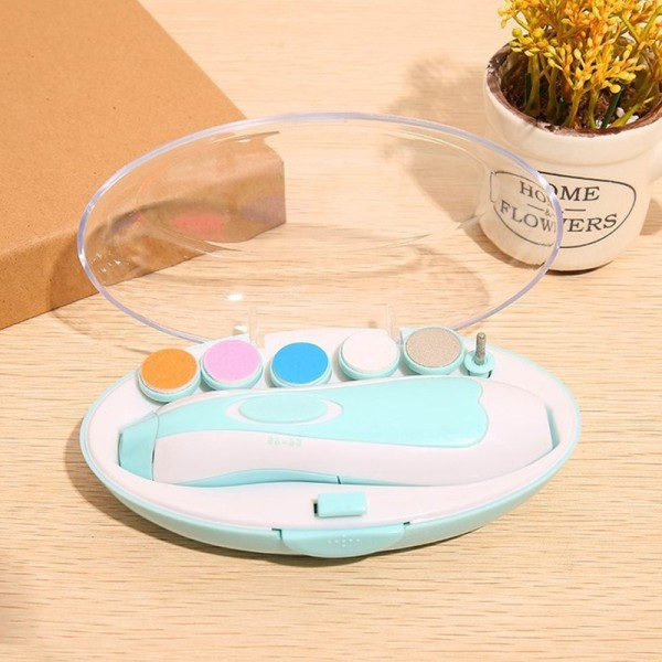 Multifunktionell Elektrisk Baby Nageltrimmer Baby Nagel Fil klippare Tår Fingernagel Kutter Trimmer Manikyr Verktyg Set