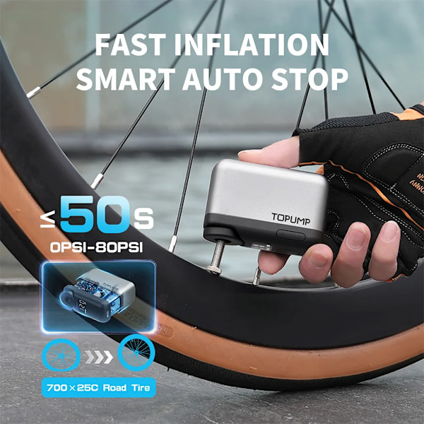 Mini Portabel Elektrisk Pump för Cykel Trådlös Däck Pumpa