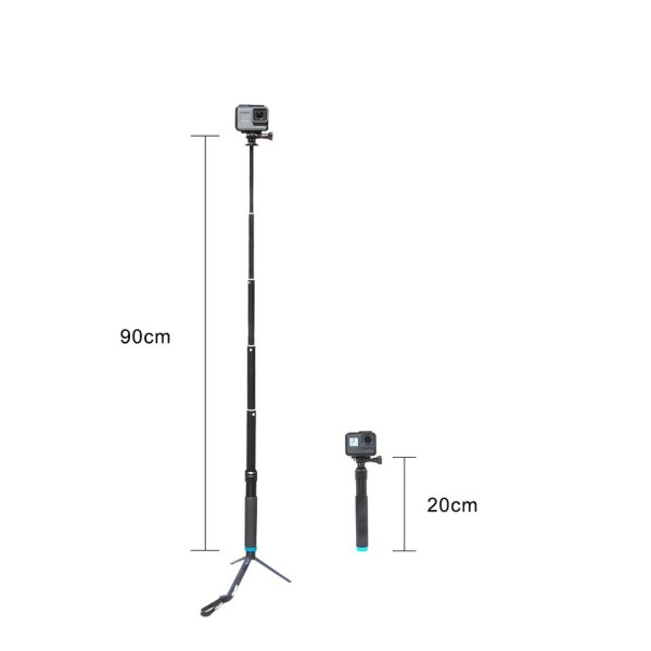 Aluminium legering Selfie Stick Udvidelig Håndholdt Teleskop Stang Monopod Stativ Mount