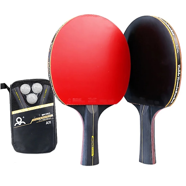 6 Star Bord Tennis Racket 2 delar Professionell Pingis Racket Set