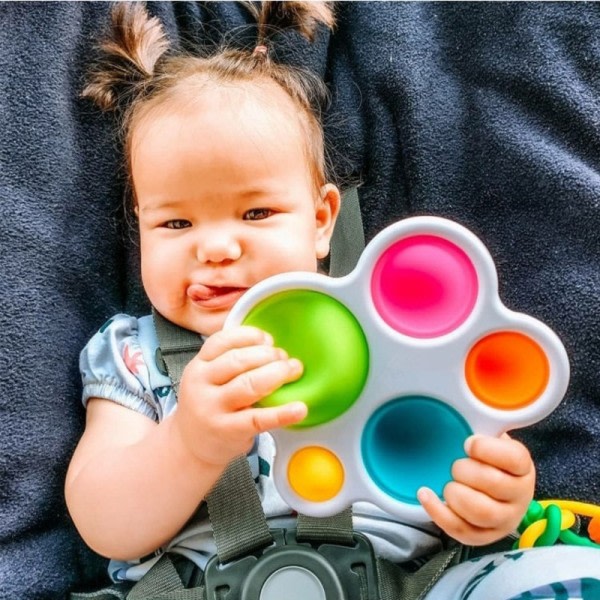 Baby leker montessori trening brett rangle puslespill fargerik intelligens fidget leker