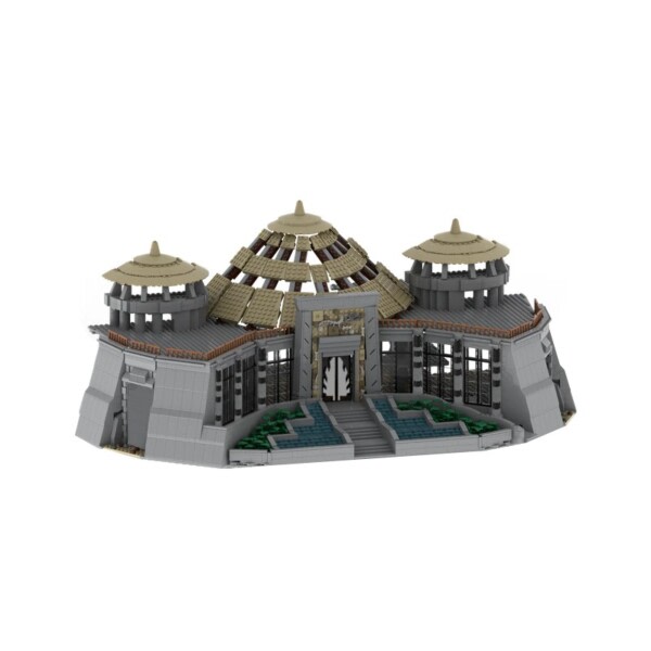 Jurassic Visitor Center Building Blocks Kit Dinosaur Paradise Architecture Assemble Brick Mall  Puzzle Toy