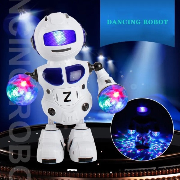 Intelligent Elektrisk Dans Tromme Robot Børn's Med Blinkende LED lys Musik Legetøj