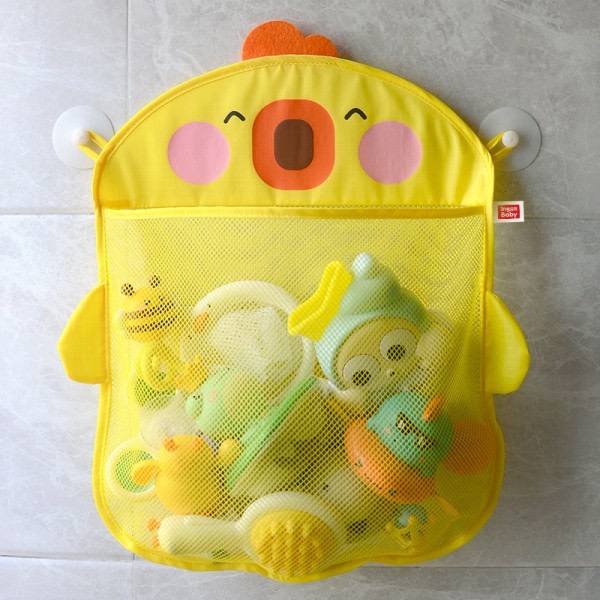Baby Bade Legetøj Nødt And Dinosaur Mesh Net Opbevaring Taske Stærk Sugekopper Bade Spil Taske