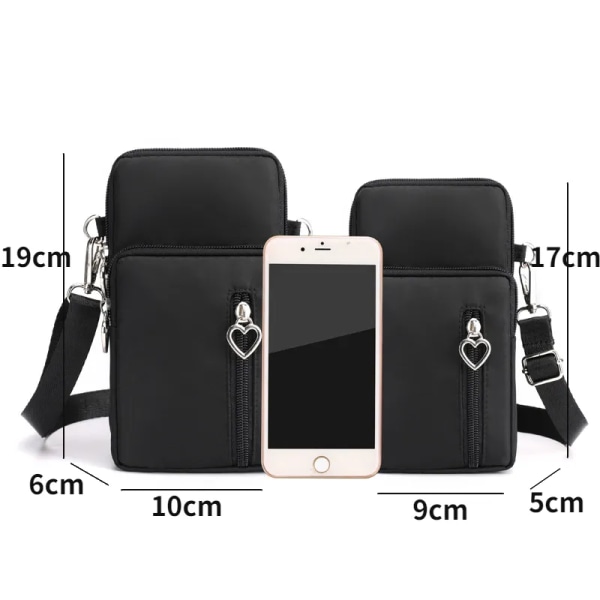 Mobil telefon väska kvinnor's messenger väska hängande hals mynt väska vertikal handväska