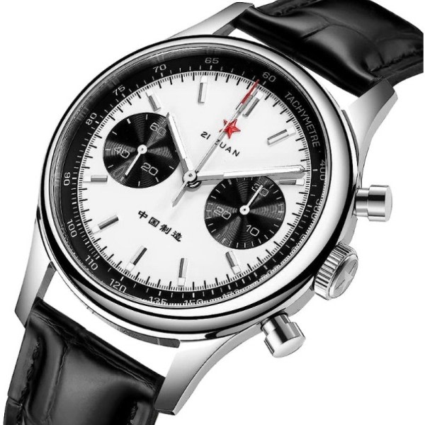 Aviation Chronograph Seagull Movement Klocka Män ingen Automatisk Mekanisk klocka