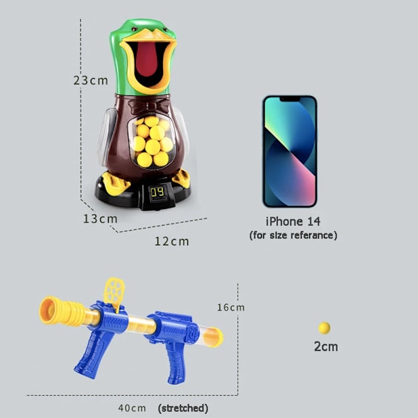 Hungriga Skytte Anka Leksaker 98K Pistol Luftdrivet Gevär Mjukt Kul Bol Scoring Slag Spel Med Ljus