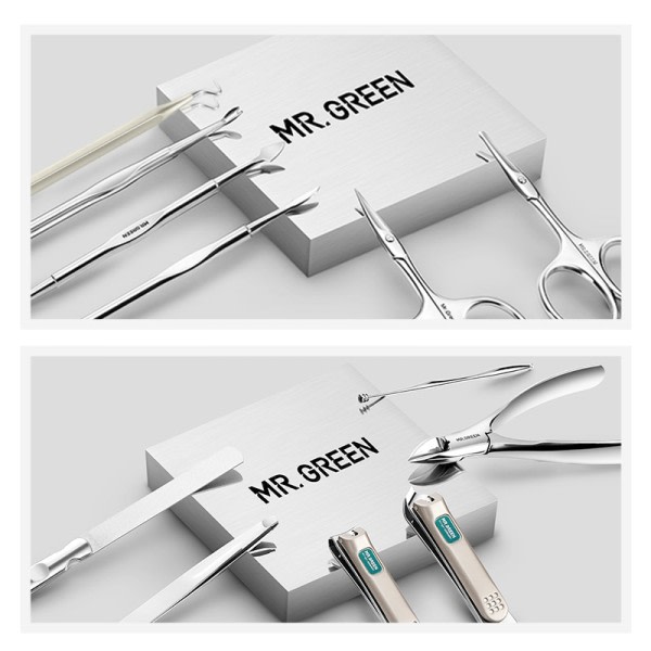 Manicure Set 12 I 1 Fuld Function Kit Professionelt Rustfrit Stål Pedicure Sæt Med Læder Bærbart Etuiet