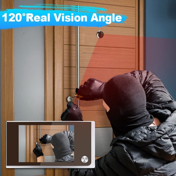 3,5 tuuman silmäreikä ovi näkymä kamera 120° LCD digitaalinen ovi katselija kissa silmä ovikello kamera