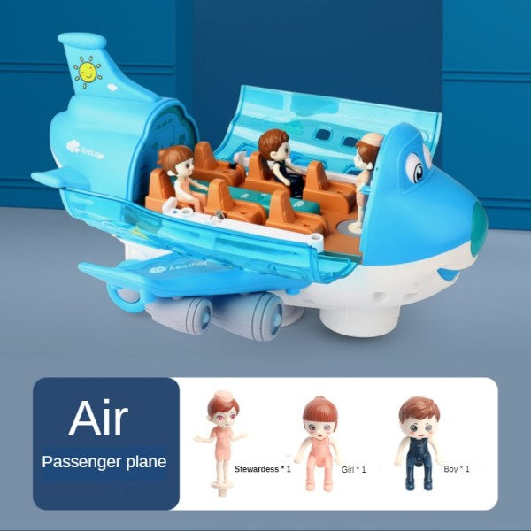 El Universal Flygplan  Modell Musik Ljus 360 Rotation Barn Elektrisk leksak