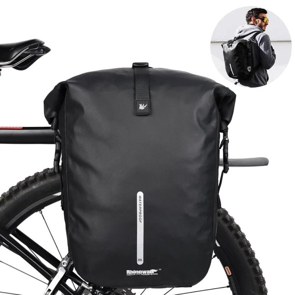 Pyörä laukku laukku 20l iso tilavuus vedenpitävä taka teline