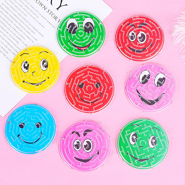 Pyöreä hymyilevä naama helmet sokkelo lelu pojat ja tytöt syntymäpäivä juhlat vauva lahja lahjat Pinata täyte joulu palkinnot