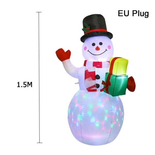 Jätte Tåg Uppblåsbar Leksaker Jul Ute Dekoration LED Uppblåsbar Jultomte Snögubbe Jul Träd