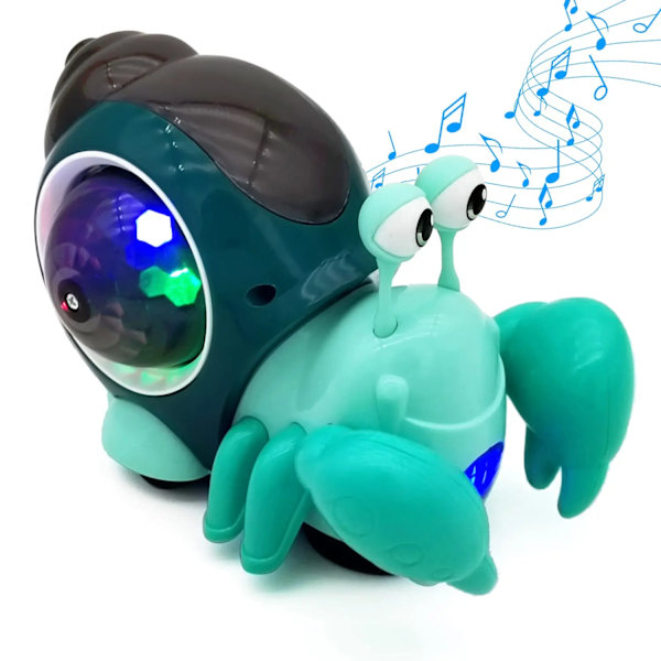Krabbe krabbe gå dans elektronisk kjæledyr robo eremitt krabbe snegl glødende med musikk lys baby småbarn leke