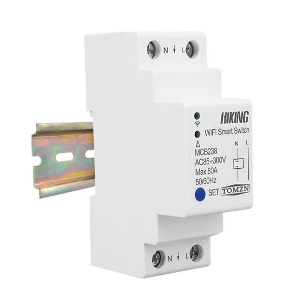 80A 2P Din Rail wifi smart bryter kretsbryter fjernkontroll