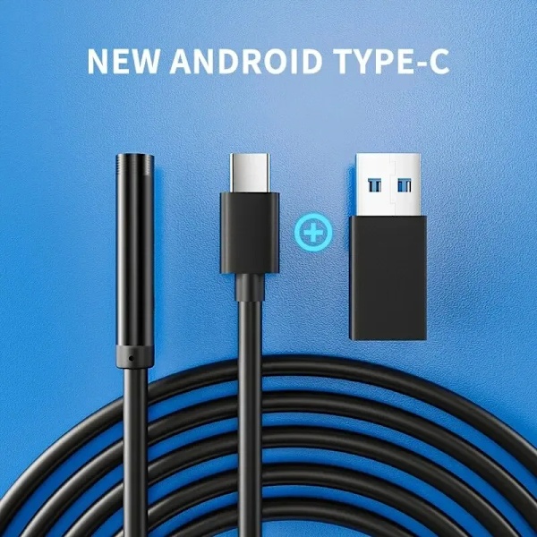 7,0 mm   TYPE-C   endoskooppi   kamera   IP67   vedenpitävä   6   LEDiä
