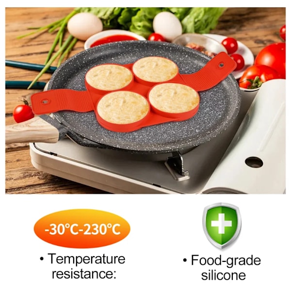 Ägg pannkaka ring nonstick pannkaka form silikon ägg kokare stekt ägg formare