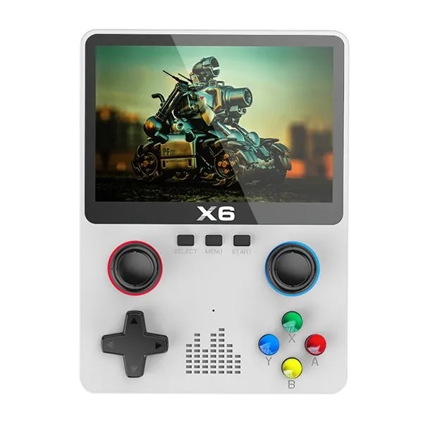 X6 3,5 tommer IPS skjerm håndholdt spill spiller dobbel joystick 11 simulatorer GBA video spill konsoll