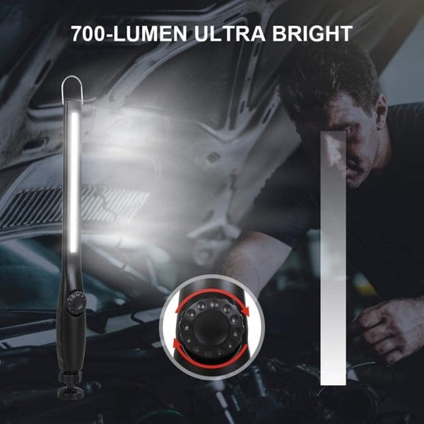 LED Work Light USB Rechargeable COB Work Light Portable Magnetic Tradless Inspection Light