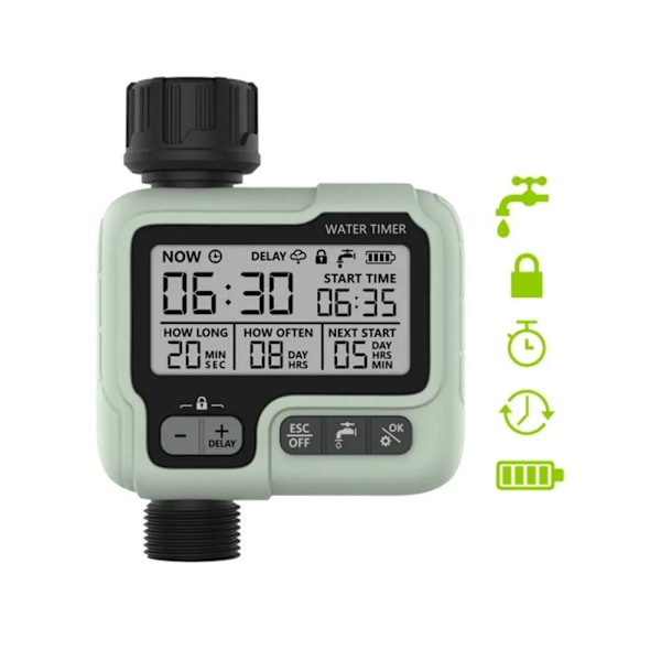 Automatisk vatten timer trädgård digital bevattning maskin intelligent sprinkler används utomhus för spara vatten&Time