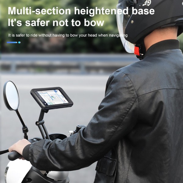Vanntett Motorsykkel Sykkel Mobil Telefon Holder GPS 360° Swivel Justerbar Motorsykkel Mobil Holder