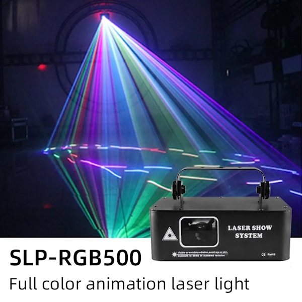 RGB Laser 500MW Beam Line Scanner Projector DMX Professional Disco DJ Bröllop Fest Bar Club Scen Ljus