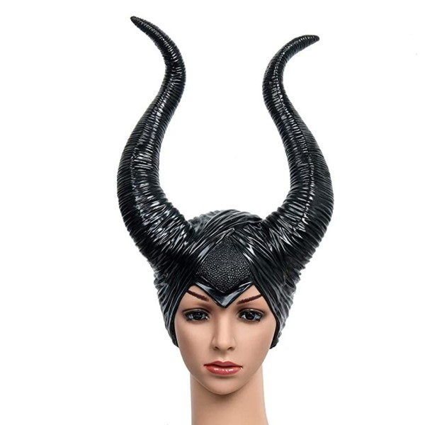 Piger horn hat sort dronning cosplay hovedbeklædning kvinder halloween kostumer anime heks hovedbeklædning fest rekvisitter