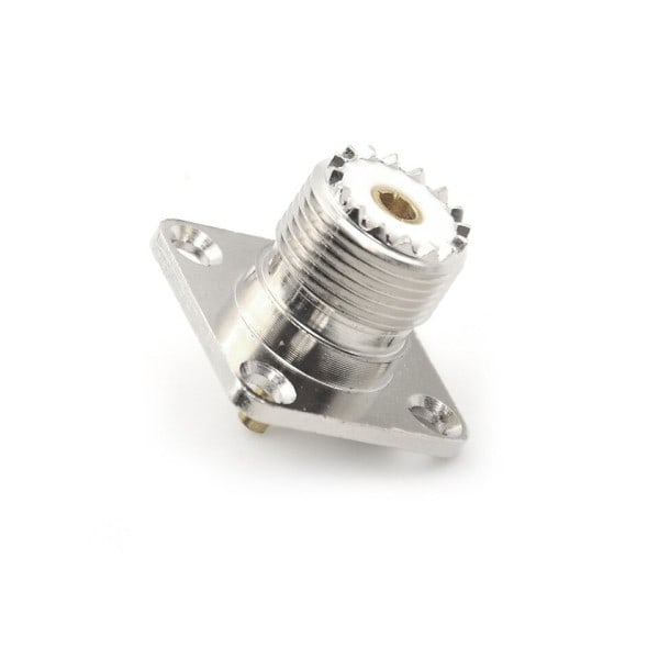 1Pc Praktisk Coax Connector SO-239 Hun Jack Firkant Shape Loddet Cup Coax Connector