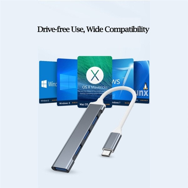 USB C HUB 3.0 Tyyppi C 4 Portti Useita USB jakaja sovitin OTG HUAWEI Xiaomi Macbookille