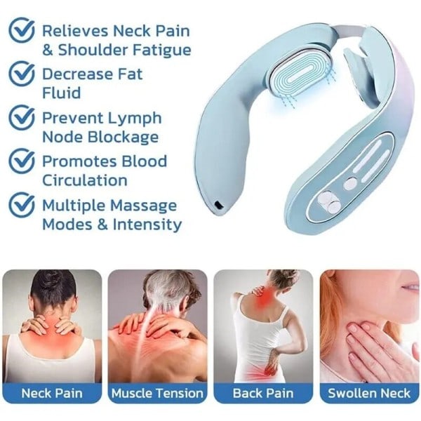 Nacke massage cervikal massage instrument mikro ström puls vibration knådning och nacke sjukgymnastik
