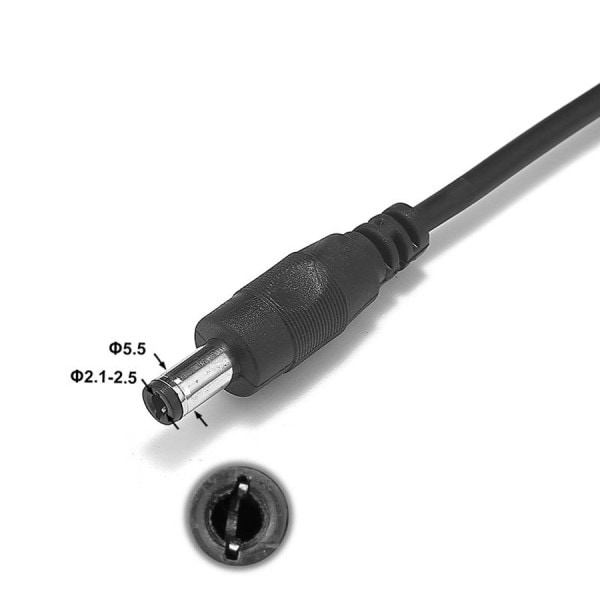 DC Strøm Forlengelseskabel 3 Meter/ 10FT Jack Socket To 5,5mmx2,1mm Hann Plug