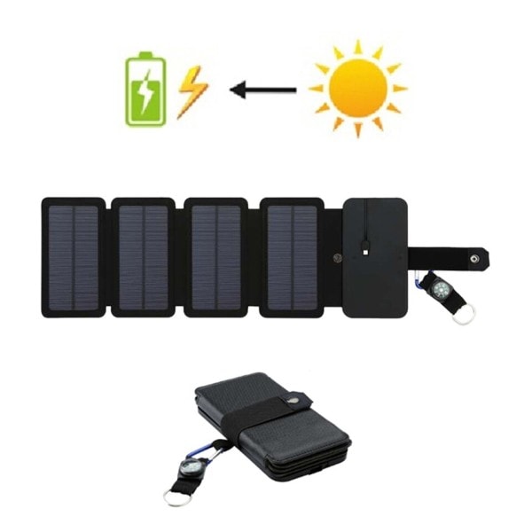 Fällbar Utomhus Solar Panel Laddare Bärbar 5V 2.1A USB Utgång Enheter Camp Vandring Ryggsäck