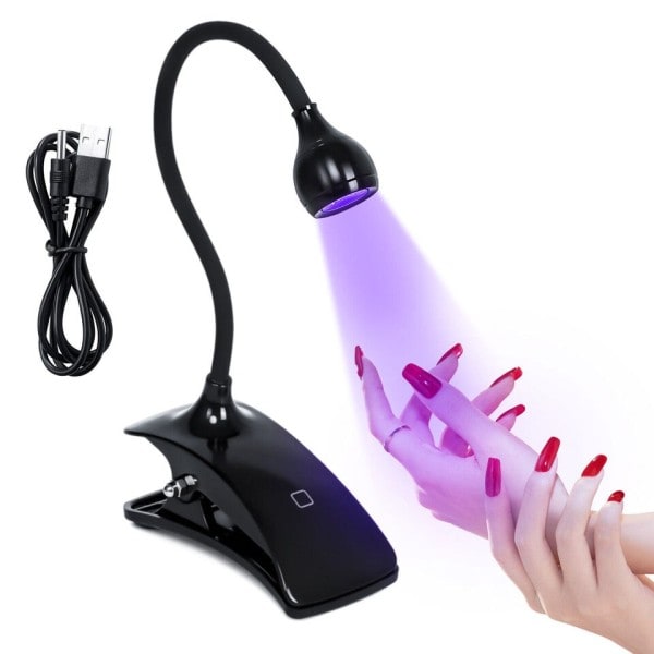 Led Nil Lights Tørretumbler Ultraviolet  UV Lampe Mini Fleksibel Clip-On Desk USB Gel Hærding Manicure Pedicure Værktøj