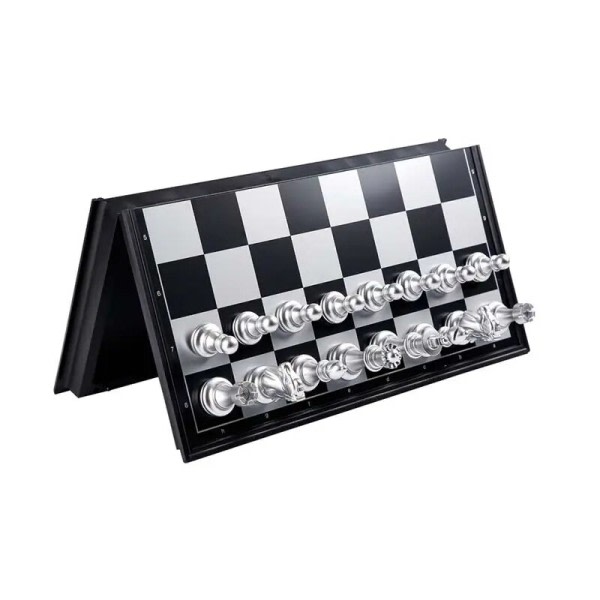 Middelalderlig skak sæt med høj kvalitet skakbræt 32 guld sølv skakstykker magnetisk bræt spil skak figur sæt